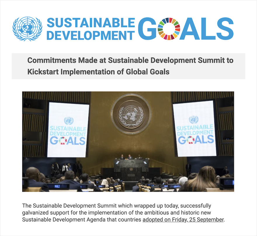 国連SDGsページ